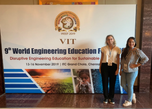 Décimo Quinto Foro Global de Estudiantes de Ingeniería llevado a cabo en el Foro Mundial de Educación en Ingeniería 2019 en Chennai, India.